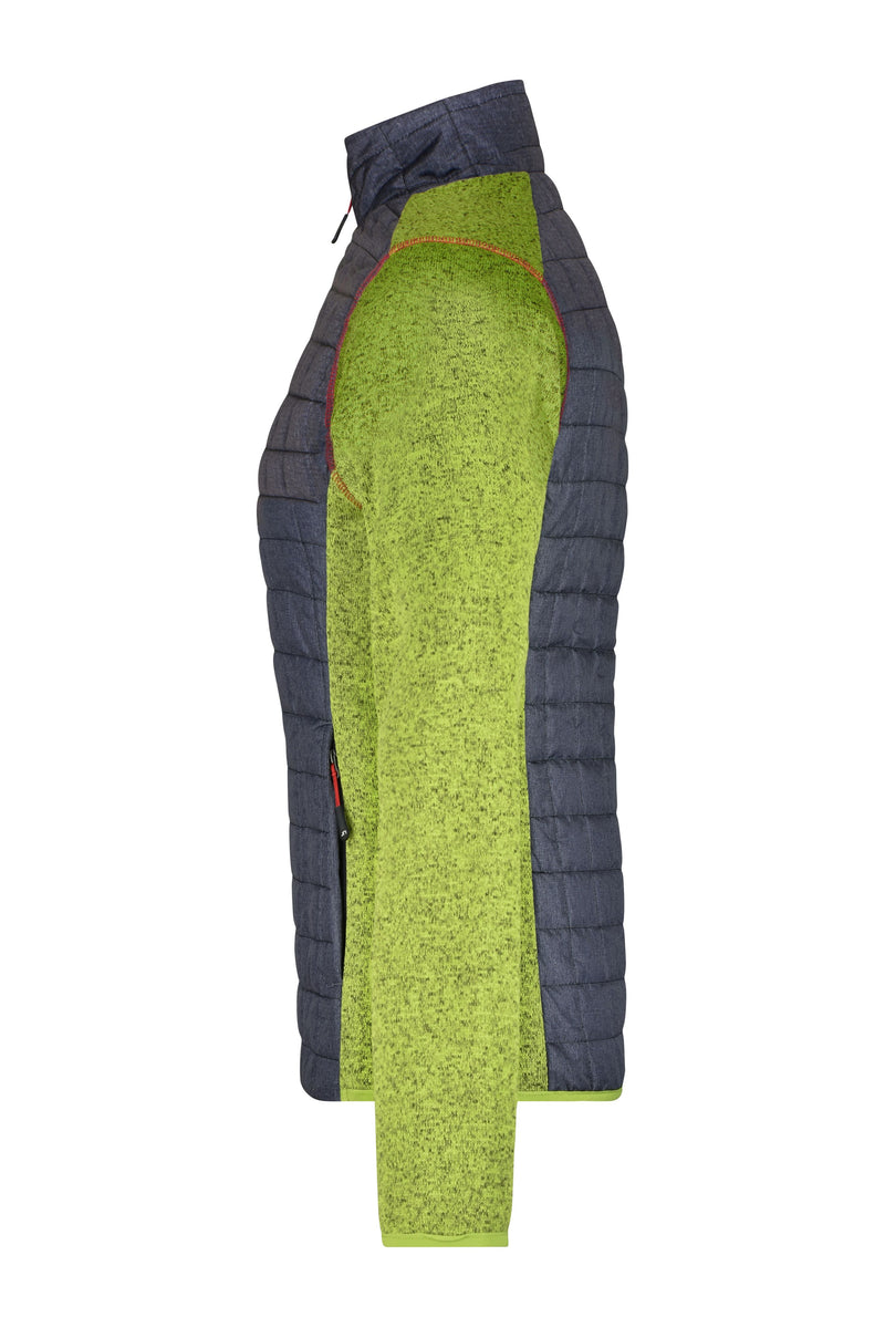 Laden Sie das Bild in Galerie -Viewer, Strickfleecejacke im stylischen Materialmix - JN741
