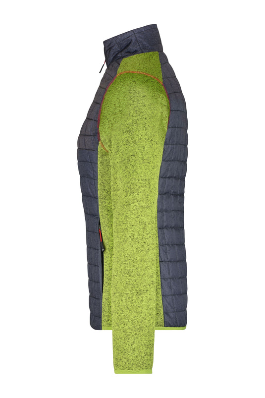 Strickfleecejacke im stylischen Materialmix - JN741