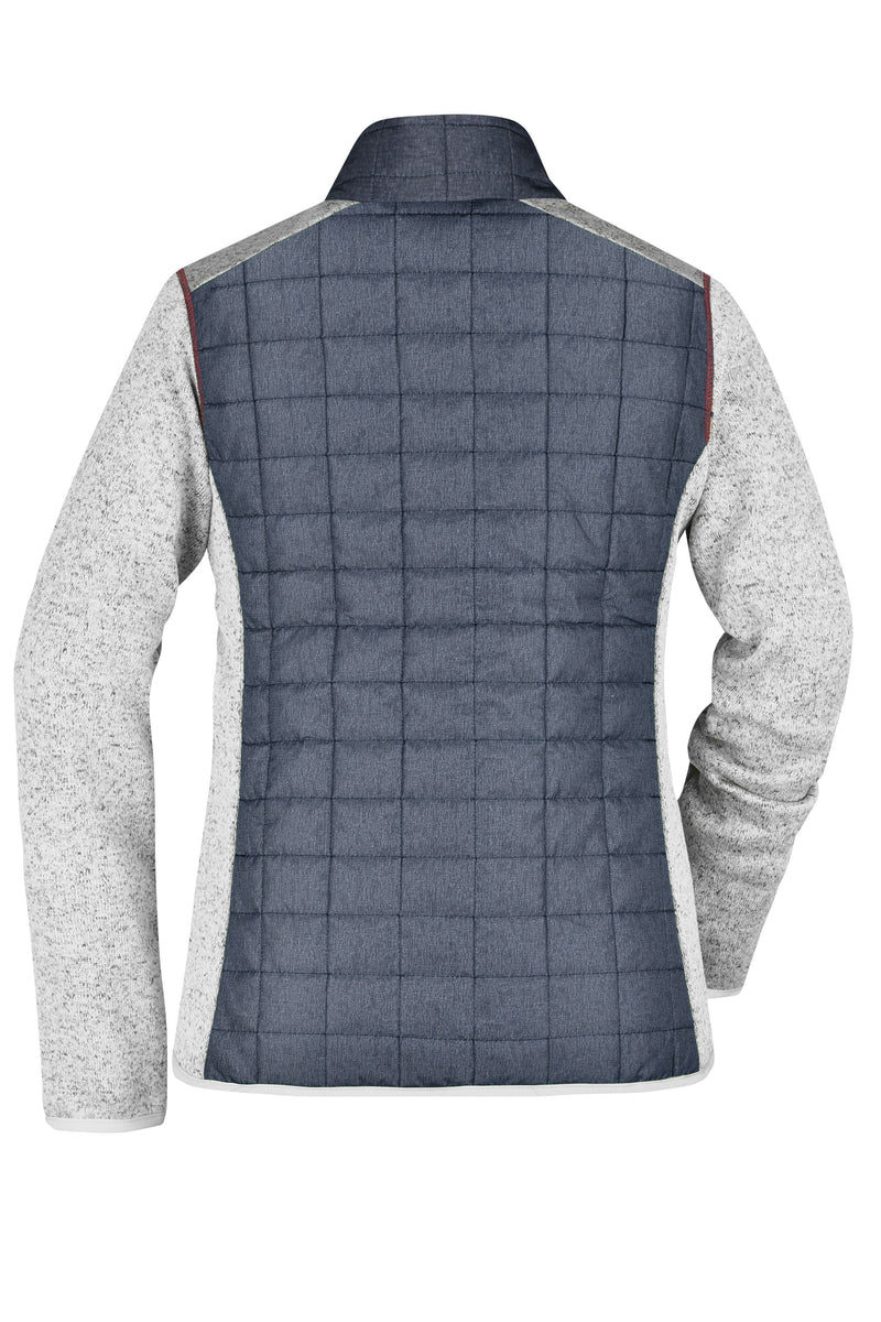 Laden Sie das Bild in Galerie -Viewer, Strickfleecejacke im stylischen Materialmix - JN741
