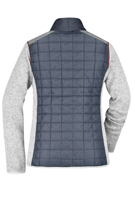 Strickfleecejacke im stylischen Materialmix - JN741