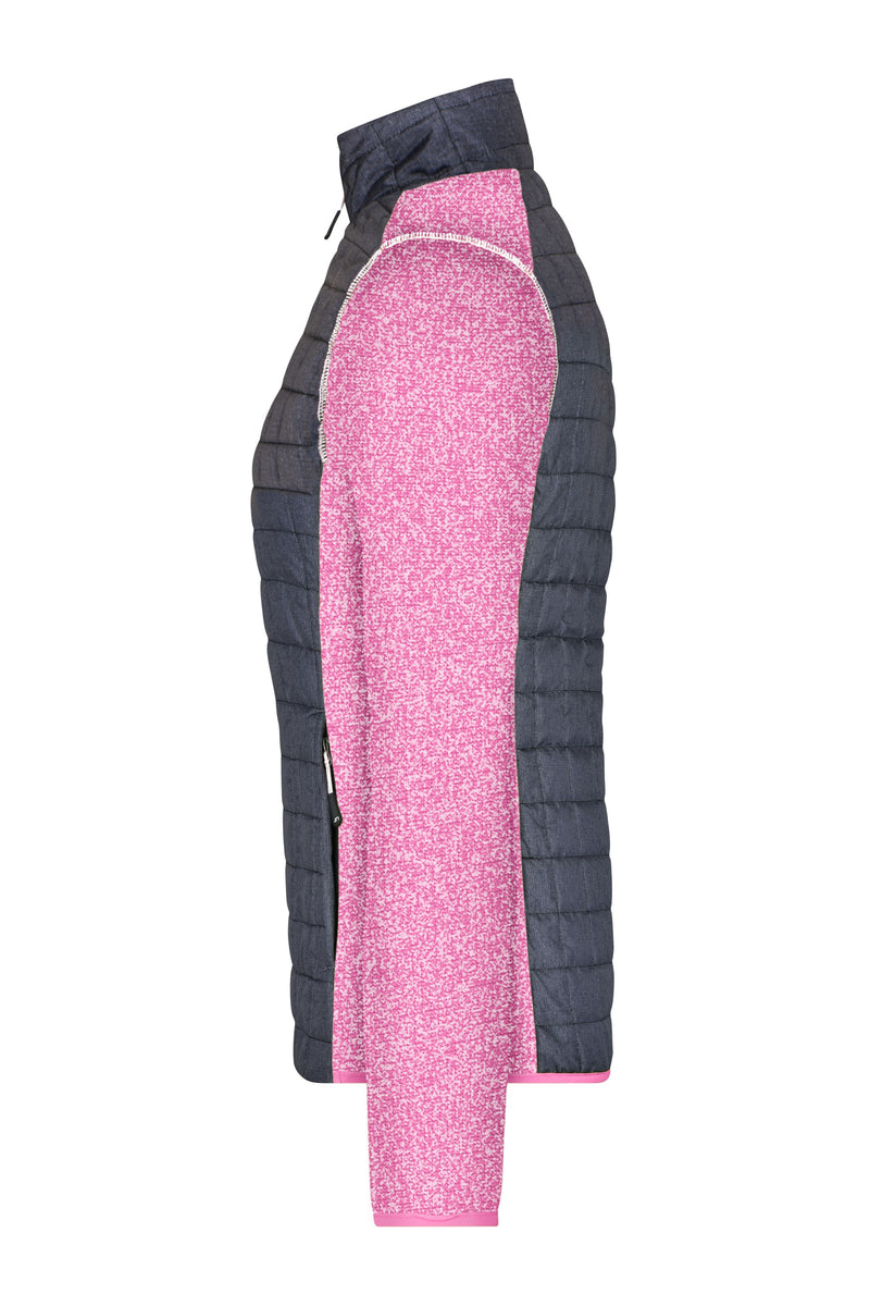 Laden Sie das Bild in Galerie -Viewer, Strickfleecejacke im stylischen Materialmix - JN741
