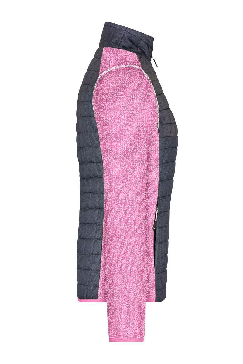 Laden Sie das Bild in Galerie -Viewer, Strickfleecejacke im stylischen Materialmix - JN741
