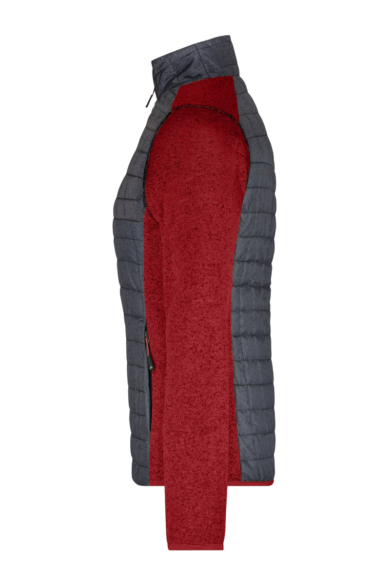 Laden Sie das Bild in Galerie -Viewer, Strickfleecejacke im stylischen Materialmix - JN741
