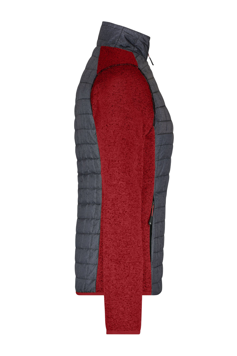 Laden Sie das Bild in Galerie -Viewer, Strickfleecejacke im stylischen Materialmix - JN741
