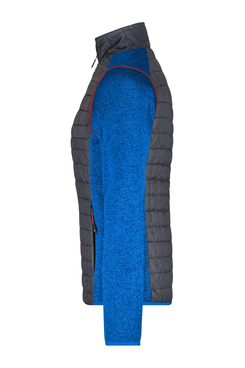 Laden Sie das Bild in Galerie -Viewer, Strickfleecejacke im stylischen Materialmix - JN741
