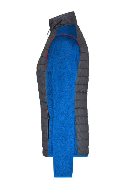 Strickfleecejacke im stylischen Materialmix - JN741
