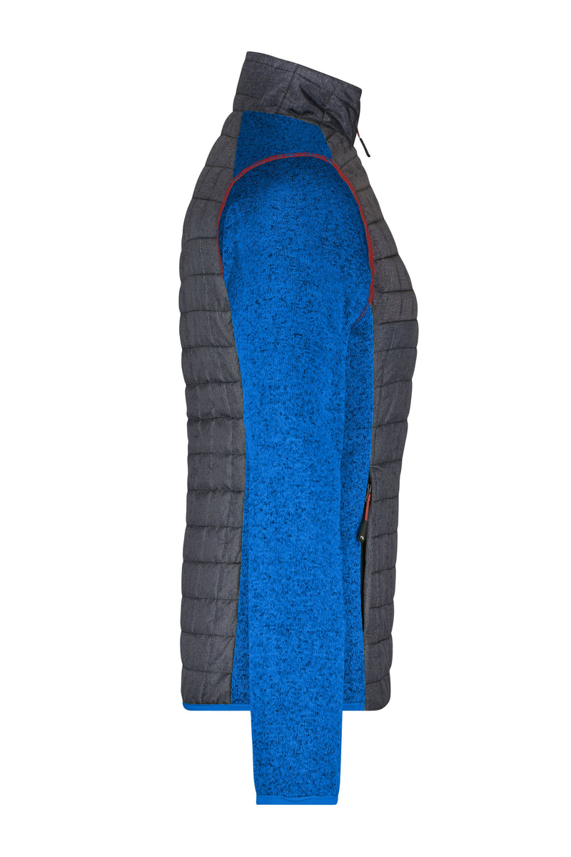 Laden Sie das Bild in Galerie -Viewer, Strickfleecejacke im stylischen Materialmix - JN741
