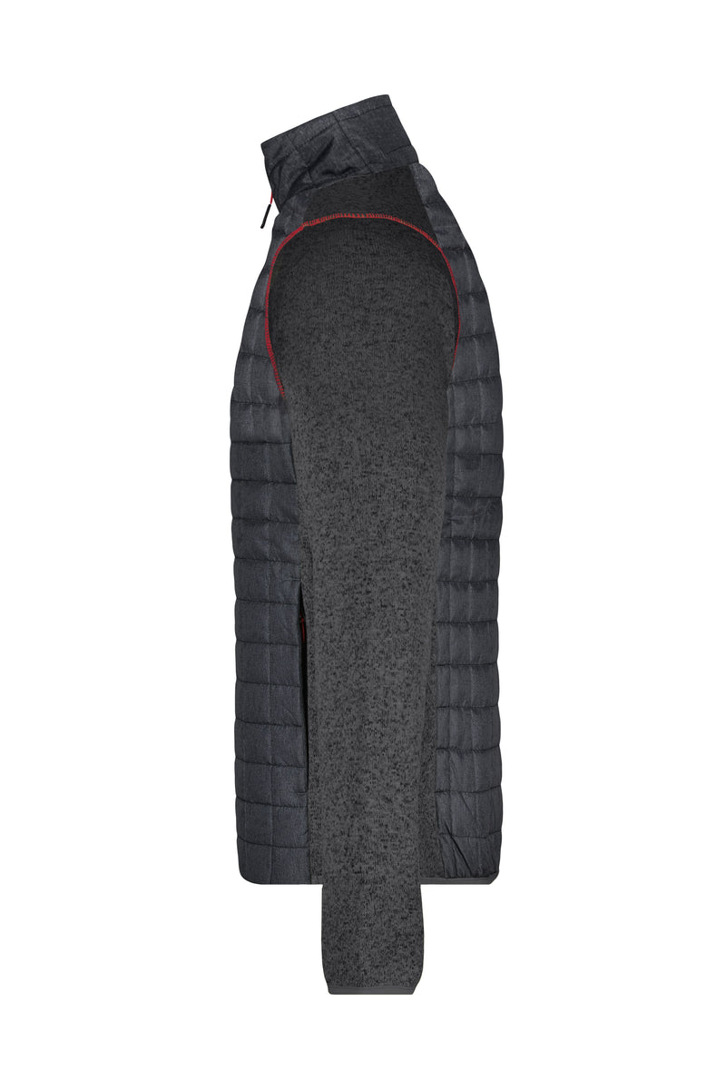 Laden Sie das Bild in Galerie -Viewer, Strickfleecejacke im stylischen Materialmix - JN742
