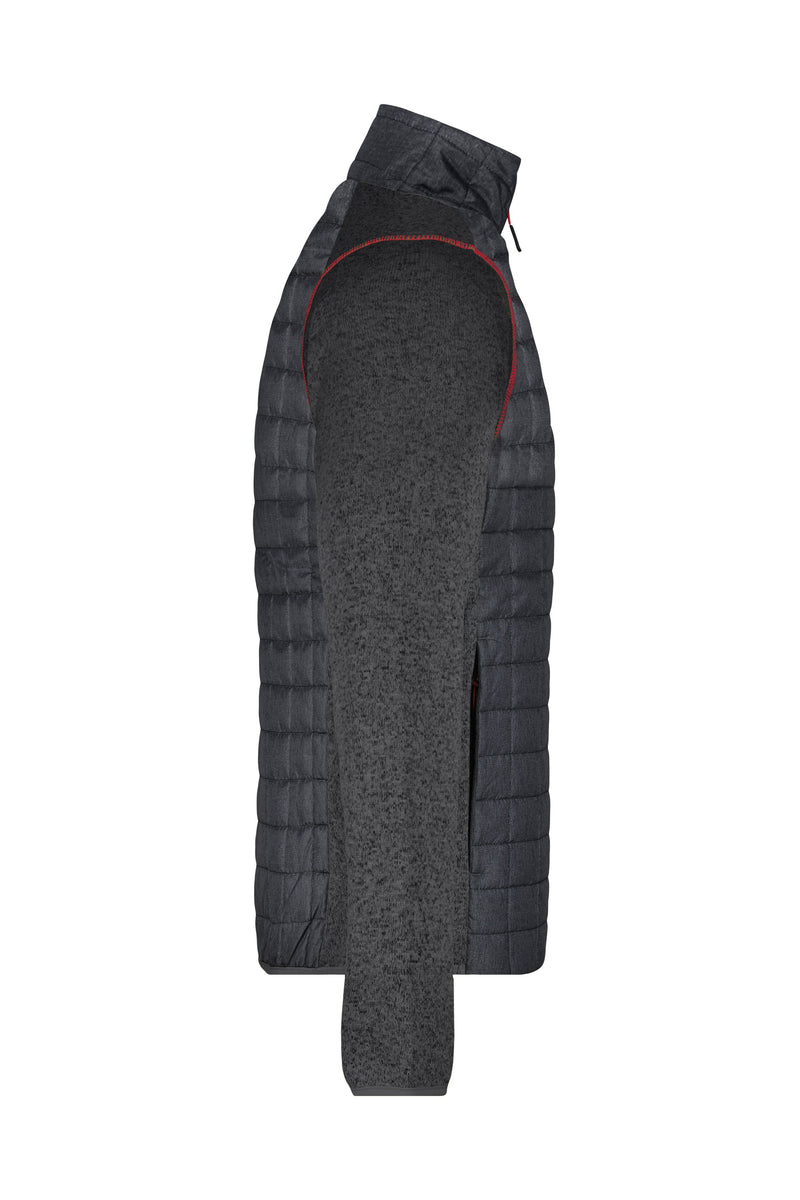 Laden Sie das Bild in Galerie -Viewer, Strickfleecejacke im stylischen Materialmix - JN742
