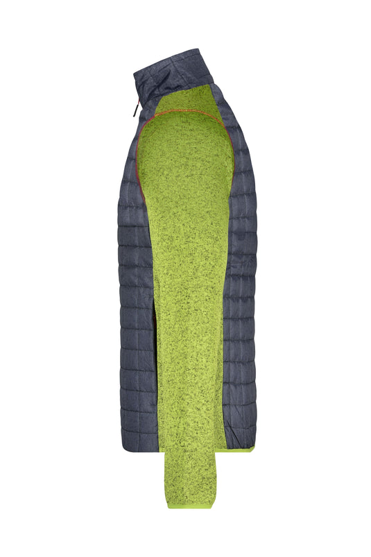 Strickfleecejacke im stylischen Materialmix - JN742