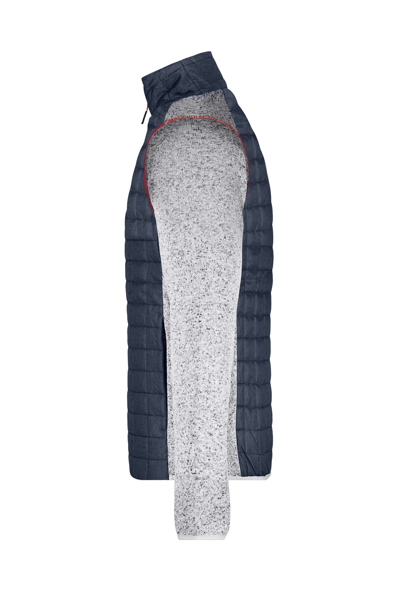 Laden Sie das Bild in Galerie -Viewer, Strickfleecejacke im stylischen Materialmix - JN742

