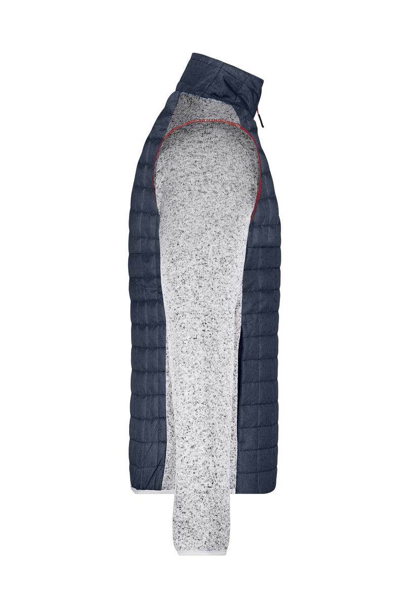 Laden Sie das Bild in Galerie -Viewer, Strickfleecejacke im stylischen Materialmix - JN742
