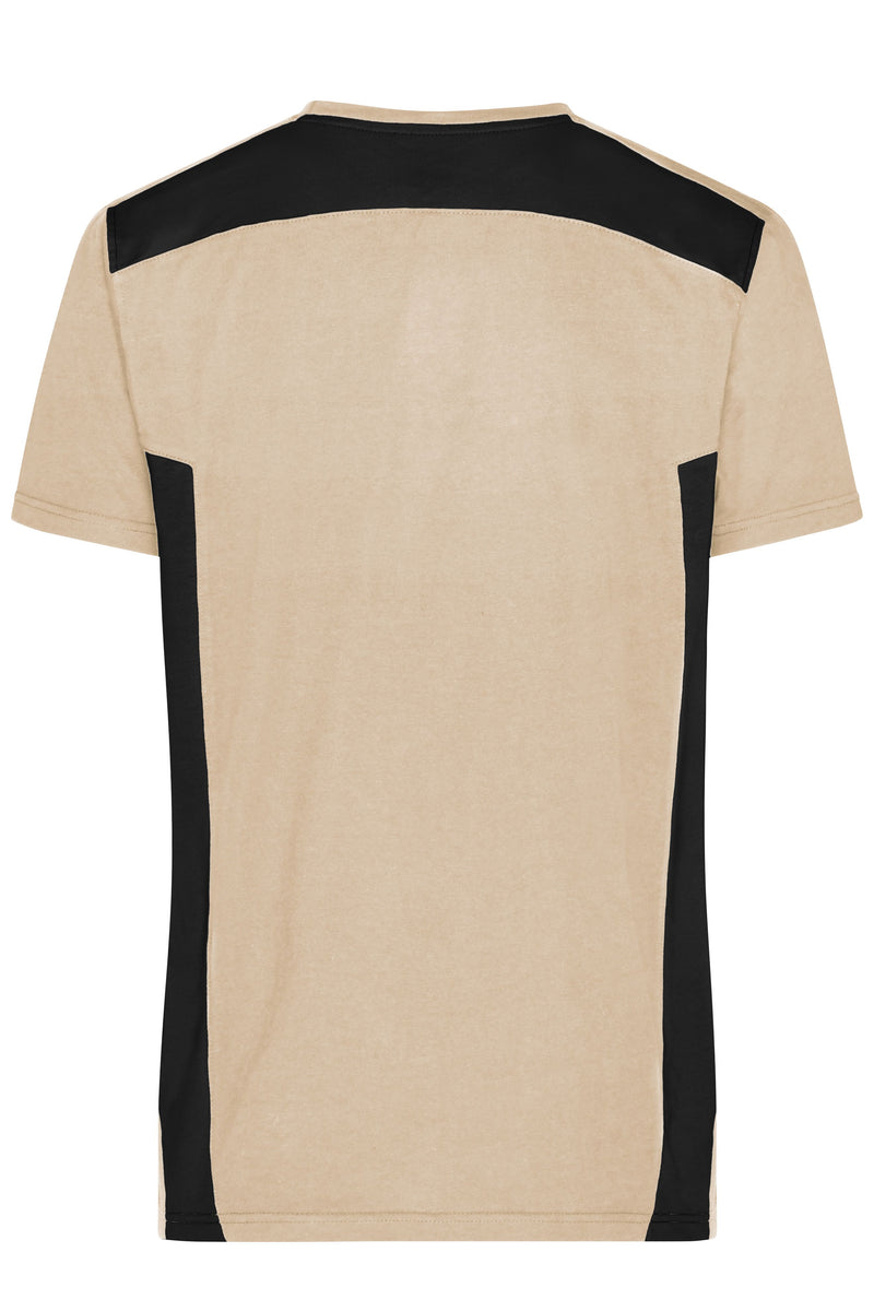 Laden Sie das Bild in Galerie -Viewer, Strapazierfähiges und pflegeleichtes T-Shirt mit Kontrasteinsätzen - JN1824
