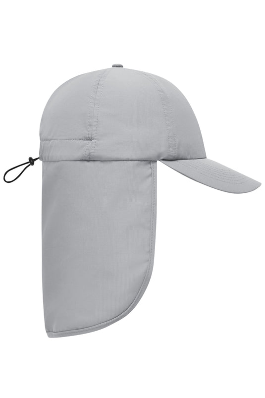 6 Panel Cap mit extra langem Nackenschutz - MB6243