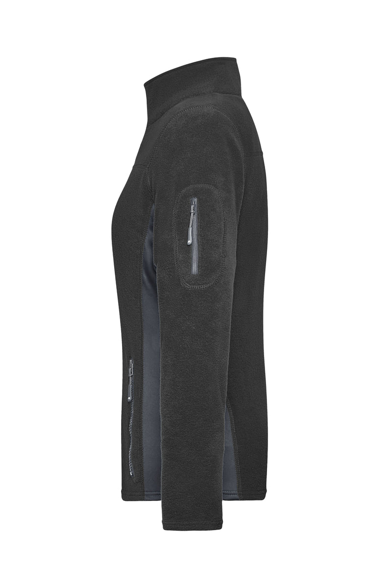 Laden Sie das Bild in Galerie -Viewer, Strapazierfähige Fleece Jacke im Materialmix - JN841
