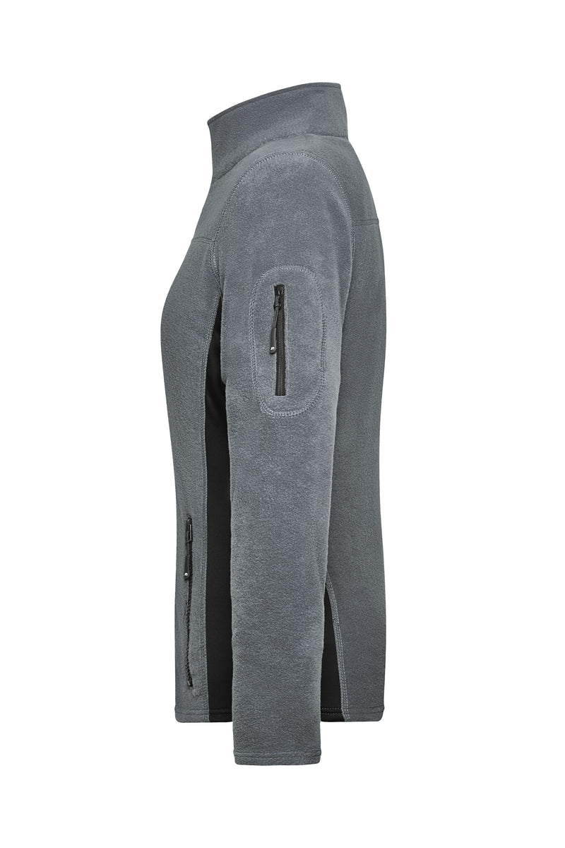 Laden Sie das Bild in Galerie -Viewer, Strapazierfähige Fleece Jacke im Materialmix - JN841
