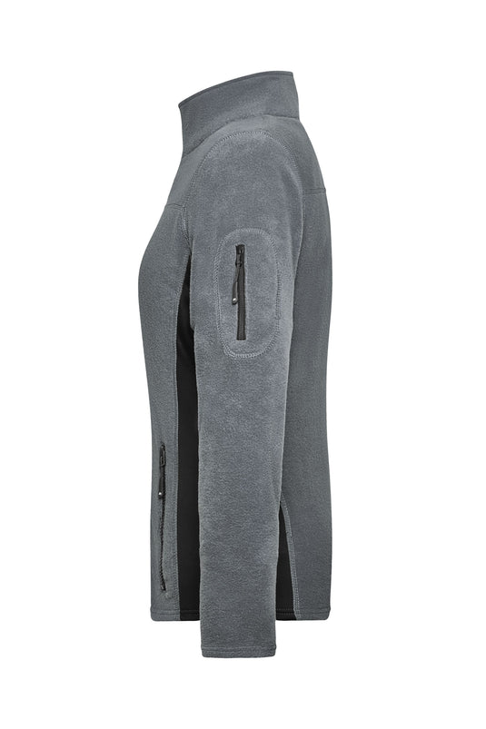 Strapazierfähige Fleece Jacke im Materialmix - JN841