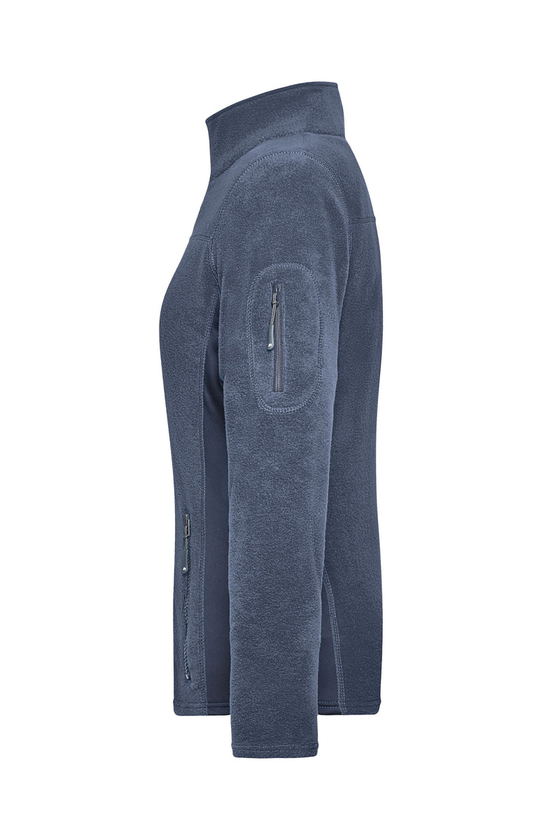 Laden Sie das Bild in Galerie -Viewer, Strapazierfähige Fleece Jacke im Materialmix - JN841

