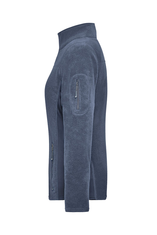 Strapazierfähige Fleece Jacke im Materialmix - JN841