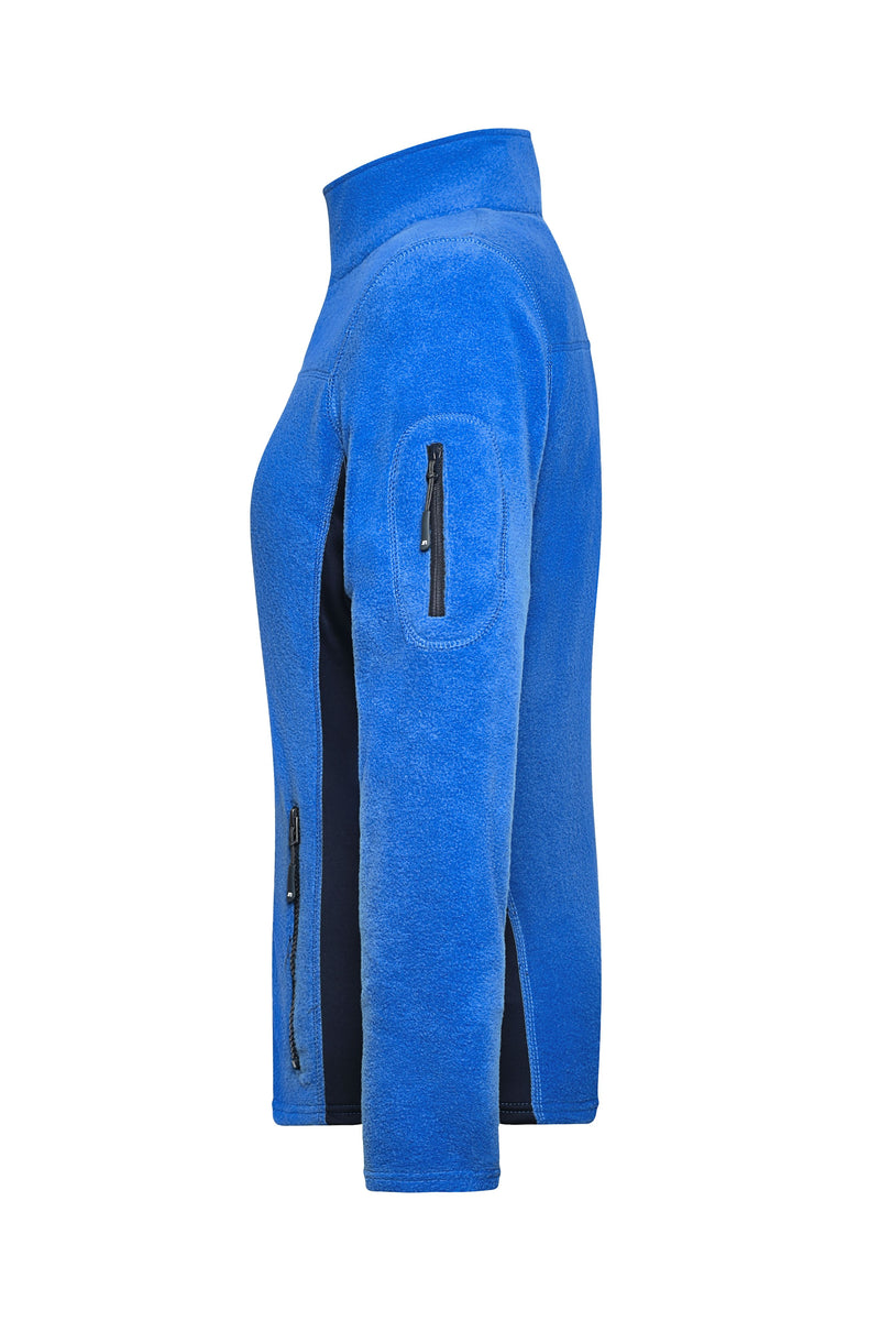 Laden Sie das Bild in Galerie -Viewer, Strapazierfähige Fleece Jacke im Materialmix - JN841
