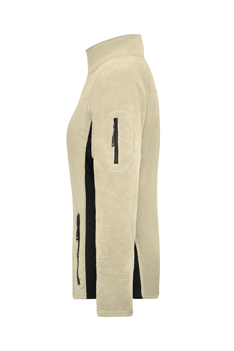 Laden Sie das Bild in Galerie -Viewer, Strapazierfähige Fleece Jacke im Materialmix - JN841
