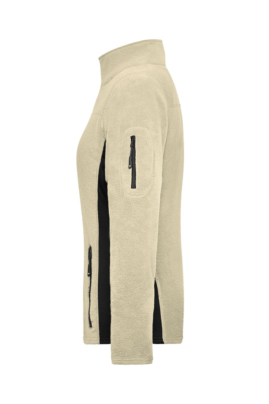 Strapazierfähige Fleece Jacke im Materialmix - JN841