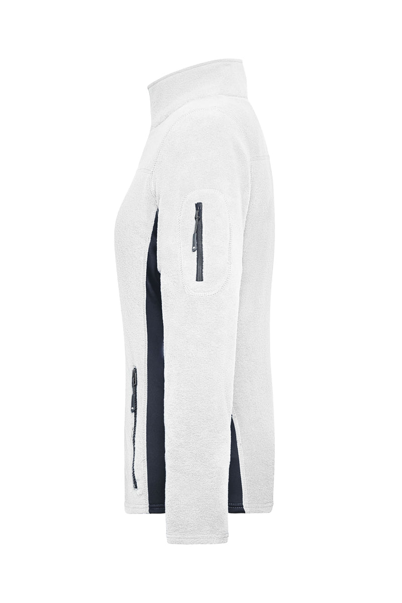 Laden Sie das Bild in Galerie -Viewer, Strapazierfähige Fleece Jacke im Materialmix - JN841
