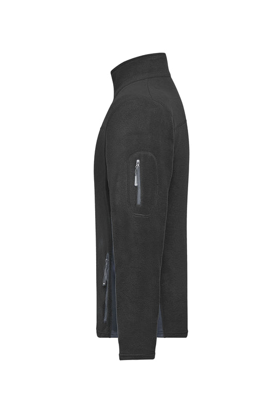 Strapazierfähige Fleece Jacke im Materialmix - JN842