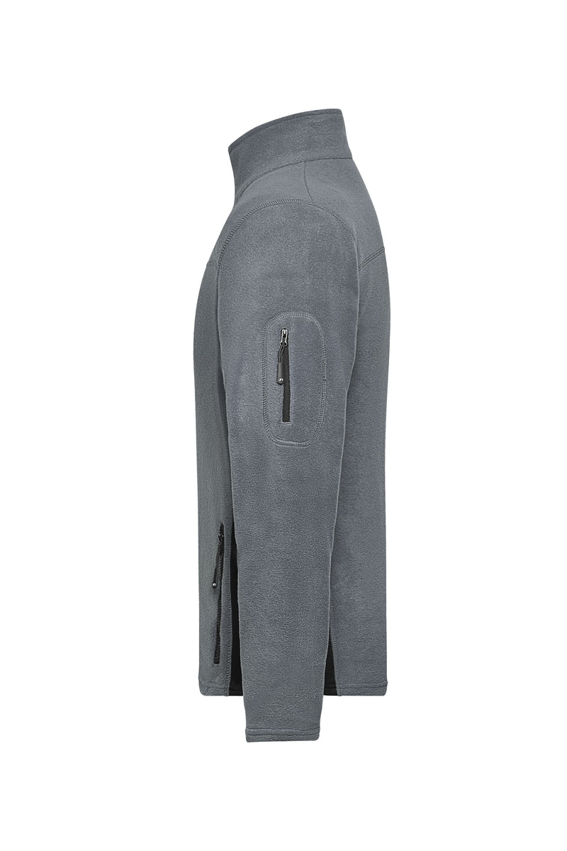 Laden Sie das Bild in Galerie -Viewer, Strapazierfähige Fleece Jacke im Materialmix - JN842
