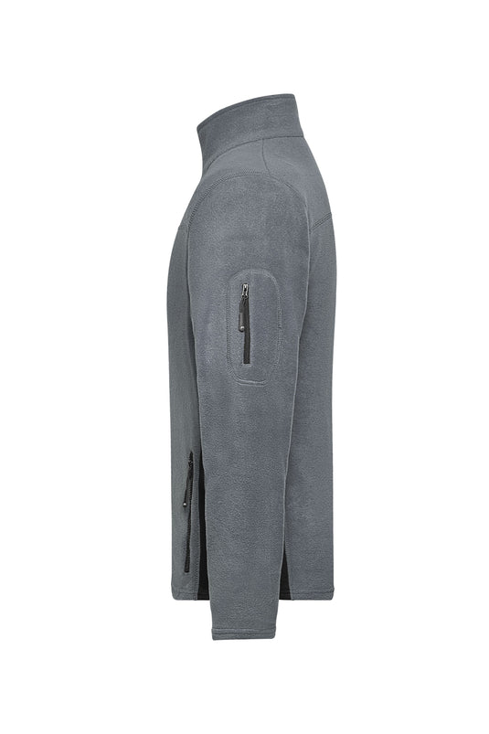 Strapazierfähige Fleece Jacke im Materialmix - JN842