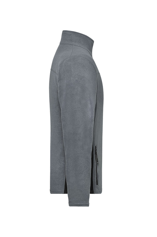 Strapazierfähige Fleece Jacke im Materialmix - JN842
