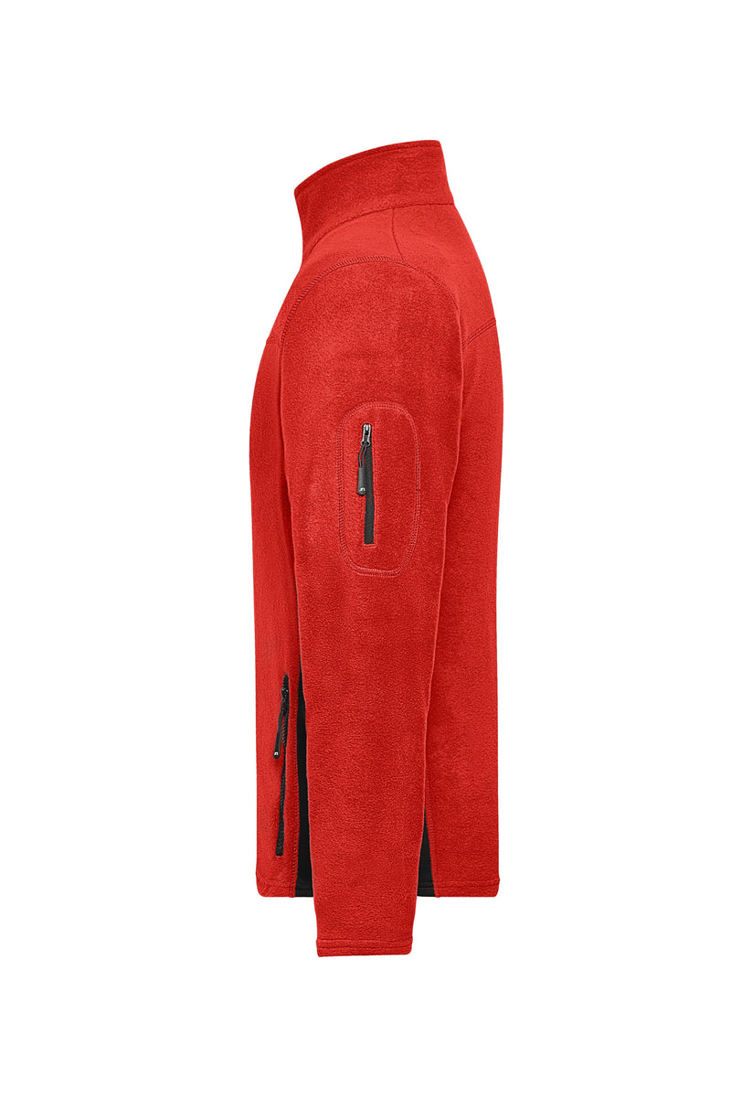 Laden Sie das Bild in Galerie -Viewer, Strapazierfähige Fleece Jacke im Materialmix - JN842

