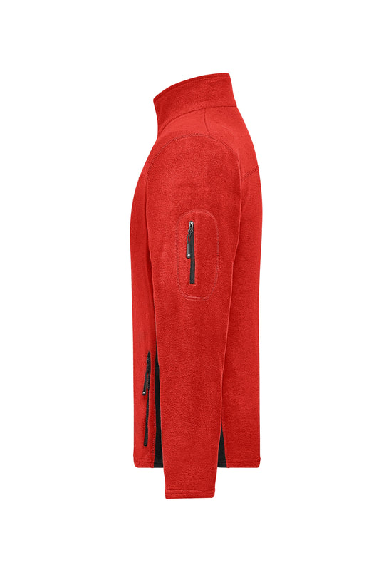 Strapazierfähige Fleece Jacke im Materialmix - JN842