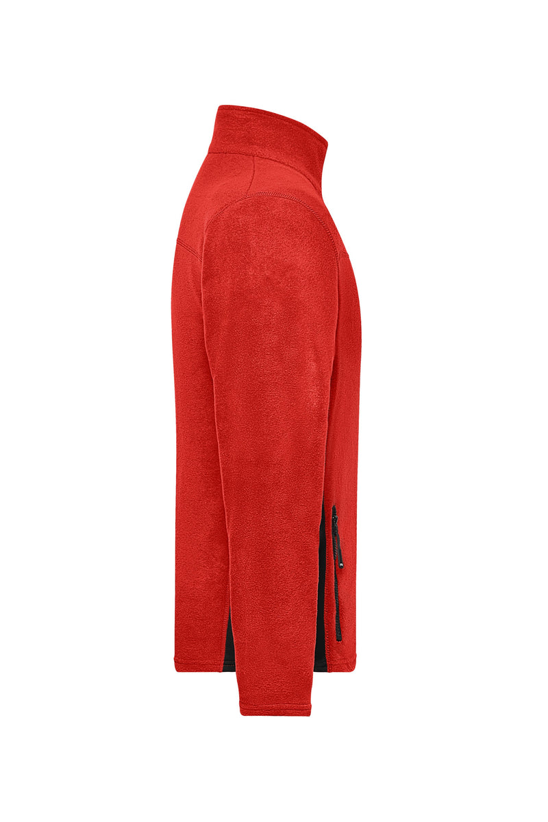 Laden Sie das Bild in Galerie -Viewer, Strapazierfähige Fleece Jacke im Materialmix - JN842
