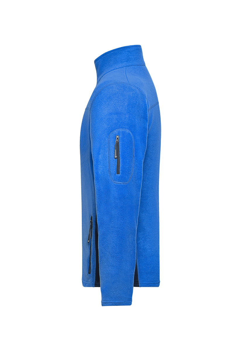 Laden Sie das Bild in Galerie -Viewer, Strapazierfähige Fleece Jacke im Materialmix - JN842
