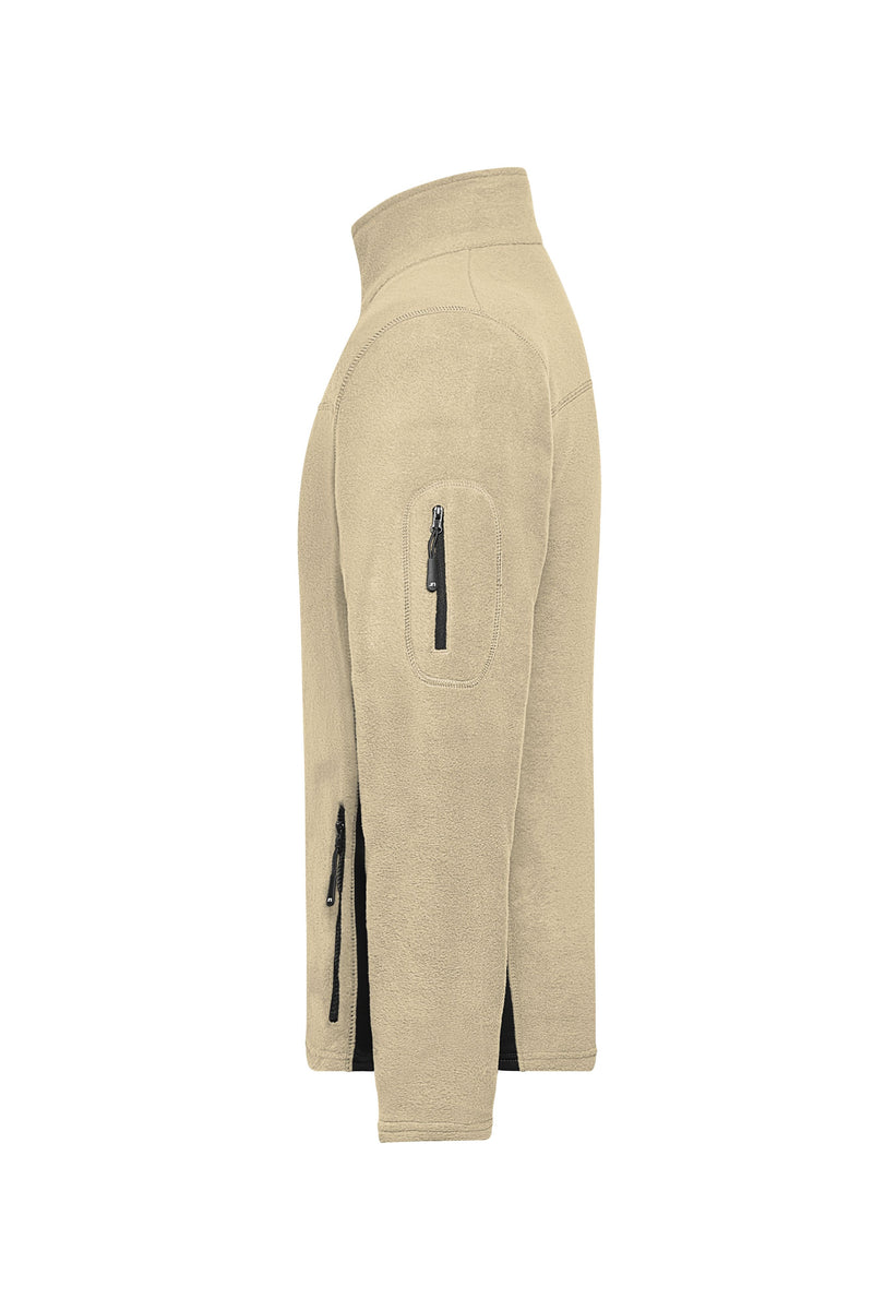 Laden Sie das Bild in Galerie -Viewer, Strapazierfähige Fleece Jacke im Materialmix - JN842
