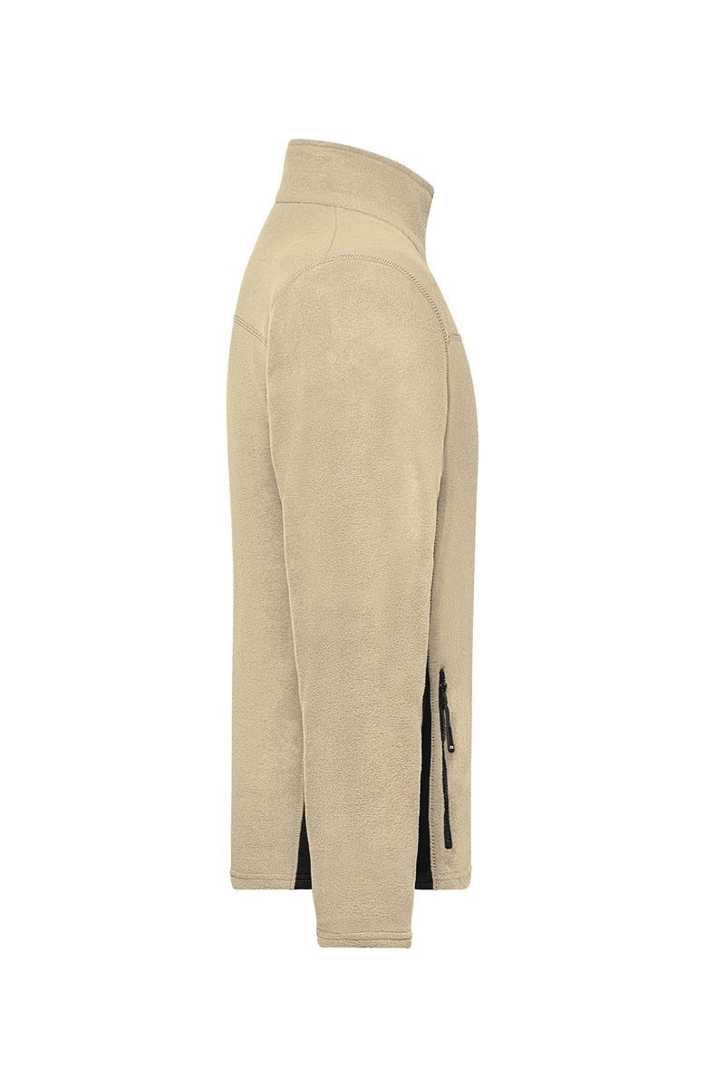 Laden Sie das Bild in Galerie -Viewer, Strapazierfähige Fleece Jacke im Materialmix - JN842
