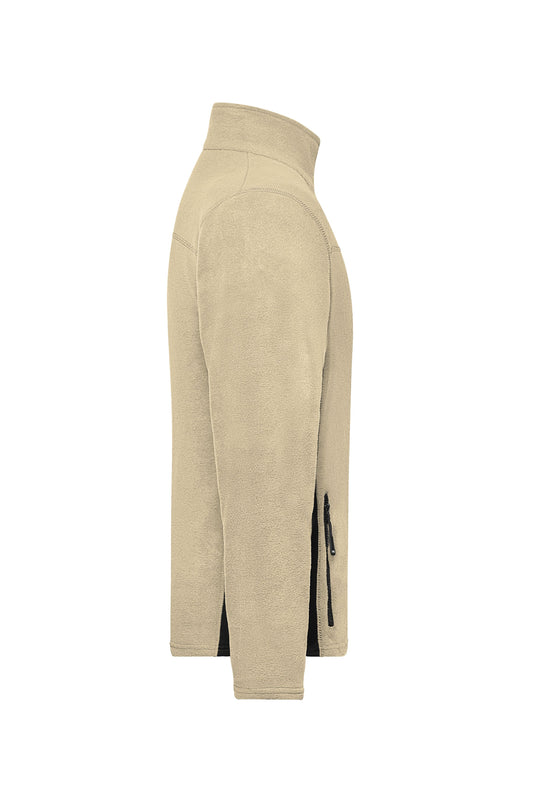 Strapazierfähige Fleece Jacke im Materialmix - JN842