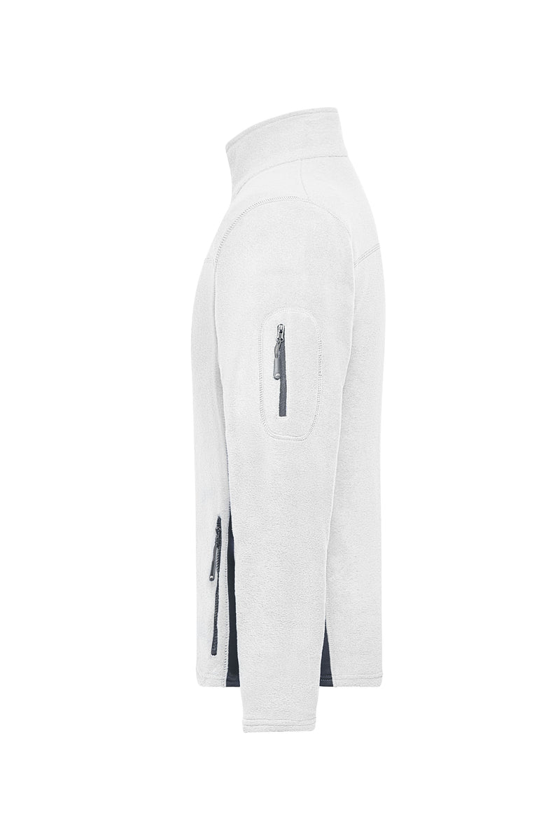Laden Sie das Bild in Galerie -Viewer, Strapazierfähige Fleece Jacke im Materialmix - JN842

