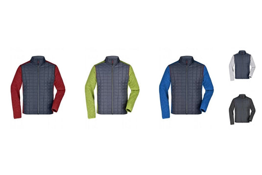 Strickfleecejacke im stylischen Materialmix - JN742