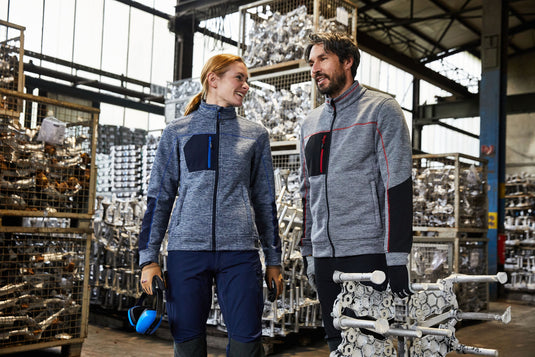 Pflegeleichte Strick-Fleecejacke für Arbeit und Freizeit - JN1817
