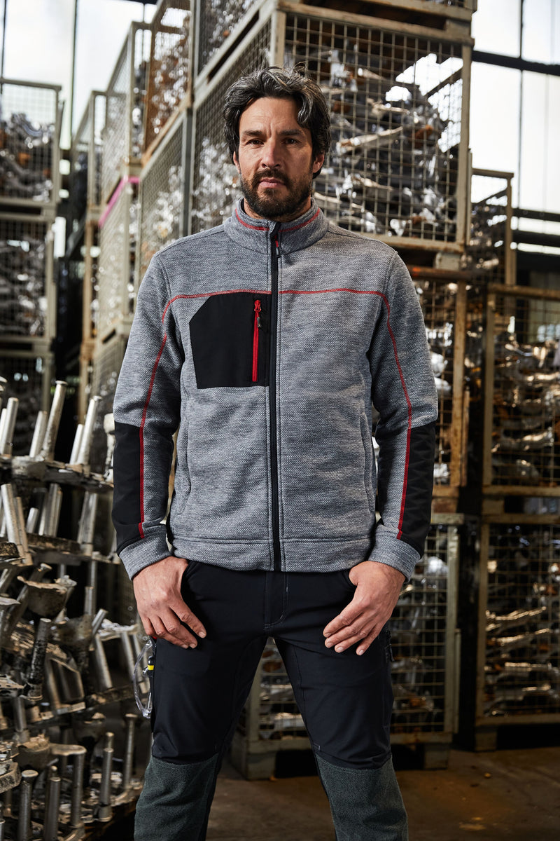 Laden Sie das Bild in Galerie -Viewer, Pflegeleichte Strick-Fleecejacke für Arbeit und Freizeit - JN1818
