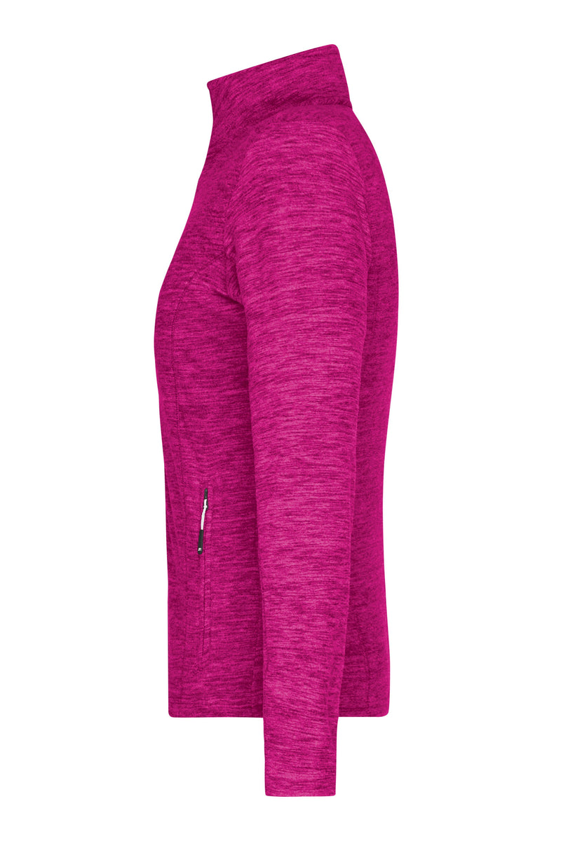 Laden Sie das Bild in Galerie -Viewer, Damen Fleecejacke in modischer Melange-Optik - JN769

