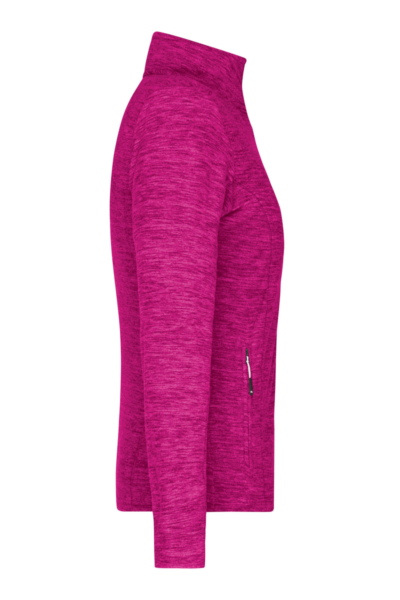 Laden Sie das Bild in Galerie -Viewer, Damen Fleecejacke in modischer Melange-Optik - JN769
