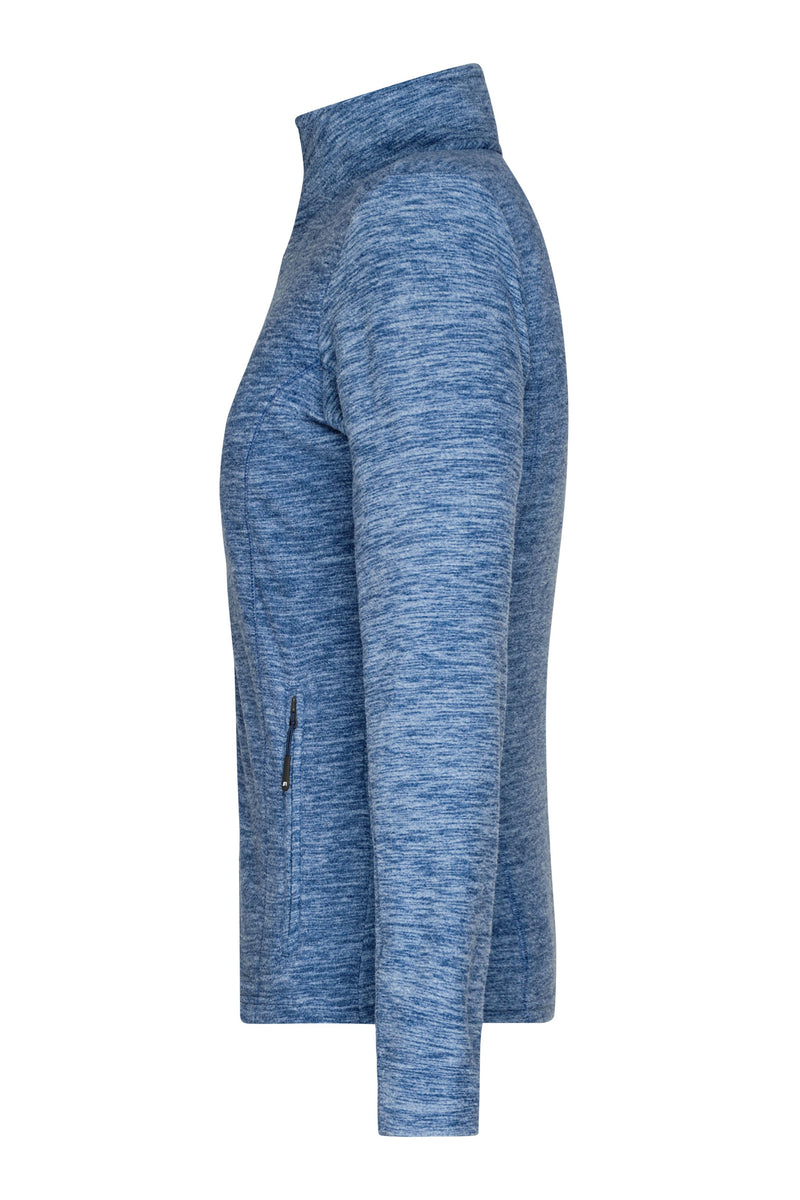 Laden Sie das Bild in Galerie -Viewer, Damen Fleecejacke in modischer Melange-Optik - JN769
