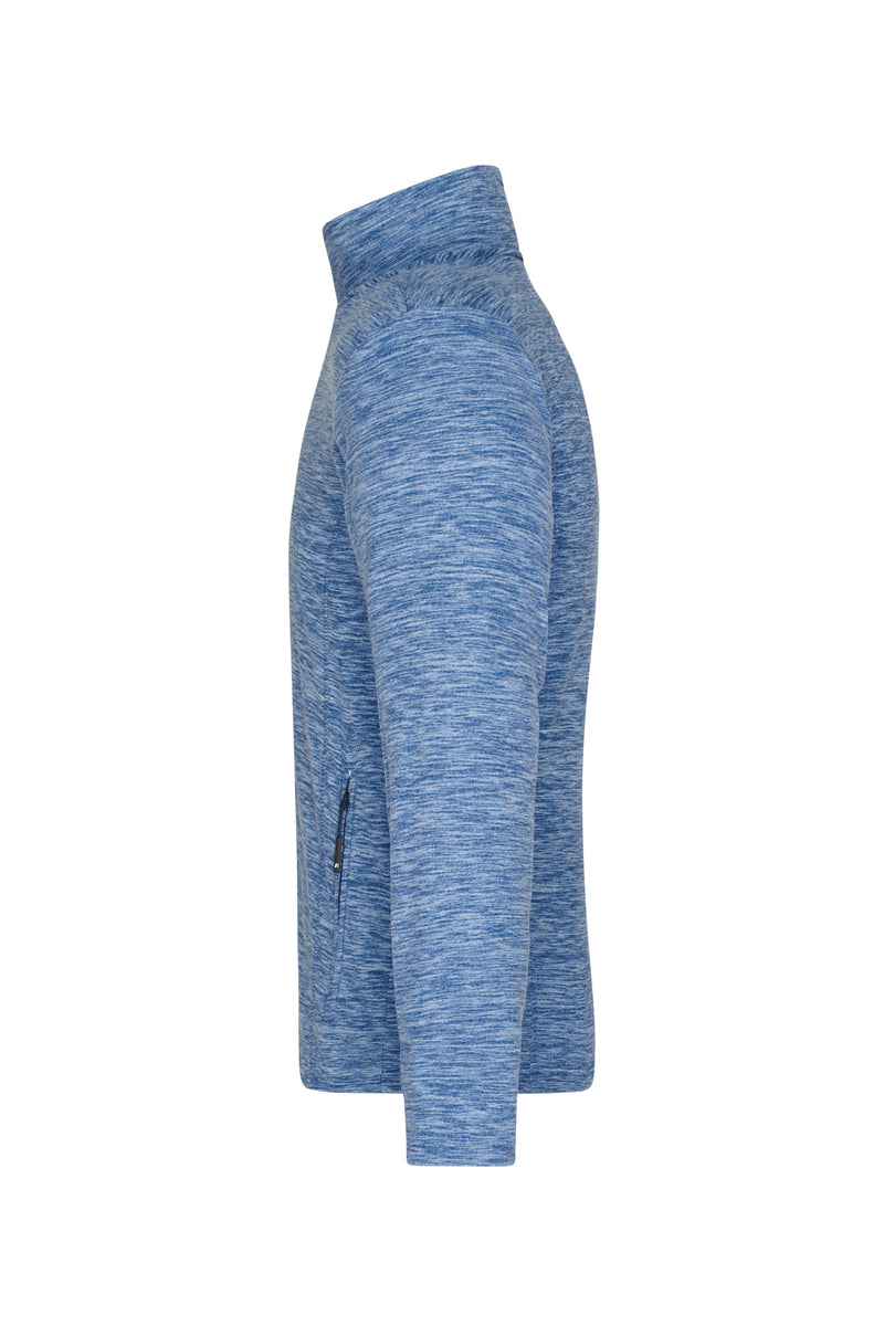 Laden Sie das Bild in Galerie -Viewer, Herren Fleecejacke in modischer Melange-Optik - JN770
