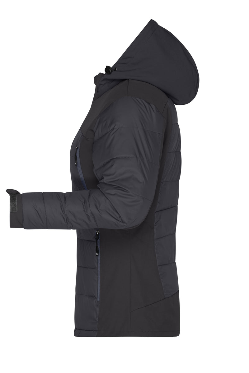 Laden Sie das Bild in Galerie -Viewer, Thermojacke in attraktivem Materialmix - JN1049
