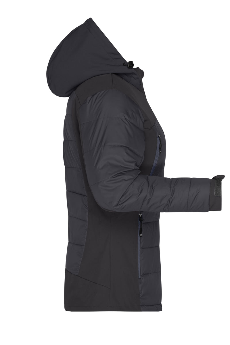 Laden Sie das Bild in Galerie -Viewer, Thermojacke in attraktivem Materialmix - JN1049
