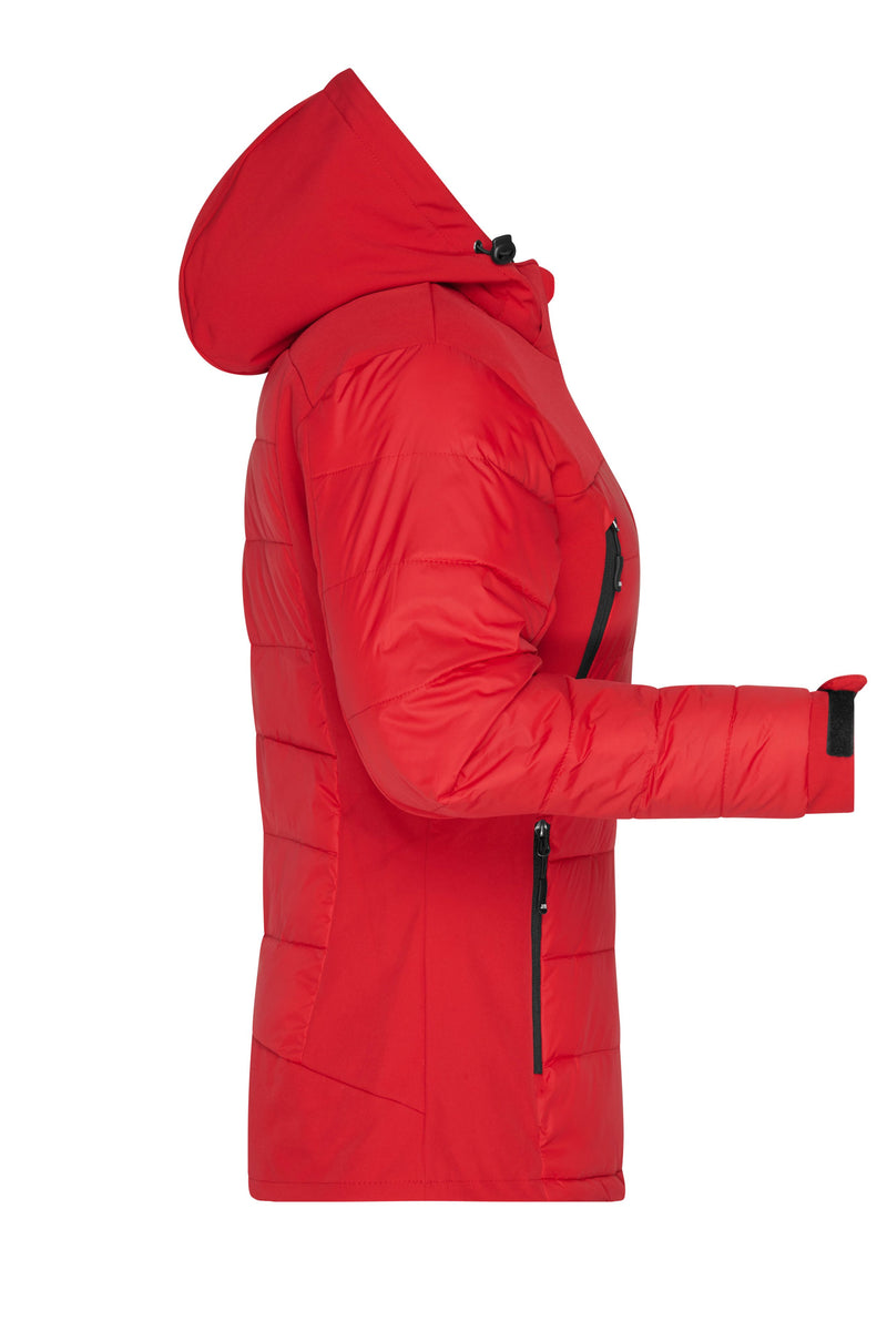 Laden Sie das Bild in Galerie -Viewer, Thermojacke in attraktivem Materialmix - JN1049
