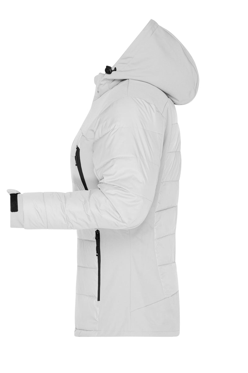 Laden Sie das Bild in Galerie -Viewer, Thermojacke in attraktivem Materialmix - JN1049
